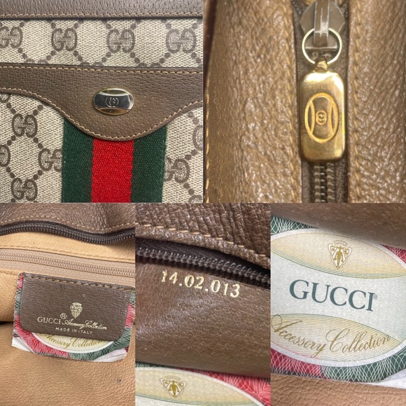 🔴SOLD🔴Gucci GG Monogram Canvas and Brown Leather shoulder bag - Picture 11 of 17